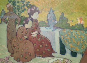 A teraszon ülő nők is azt mondják, szeptember este alkotó: Maurice Denis